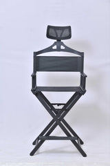 Makeup Chair with Headrest and Free Bag (BLACK)