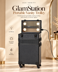 GlamStation Portable Makeup Vanity Trolley | Ace Vanity