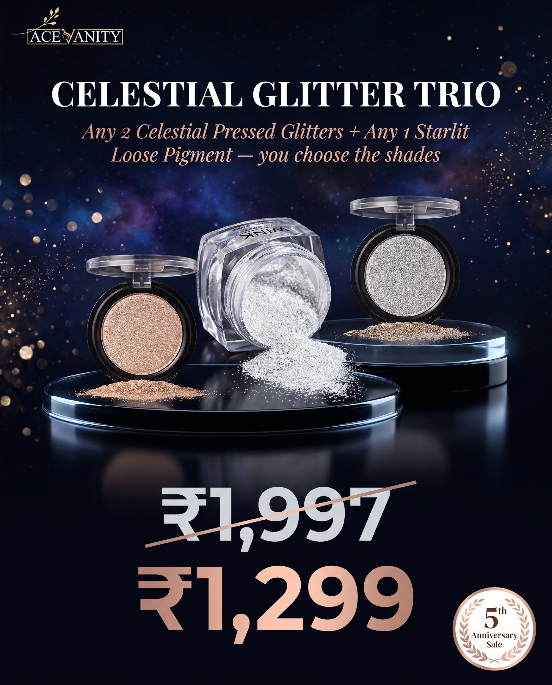 Celestial Glitter Trio – 5th Anniversary Bundle
