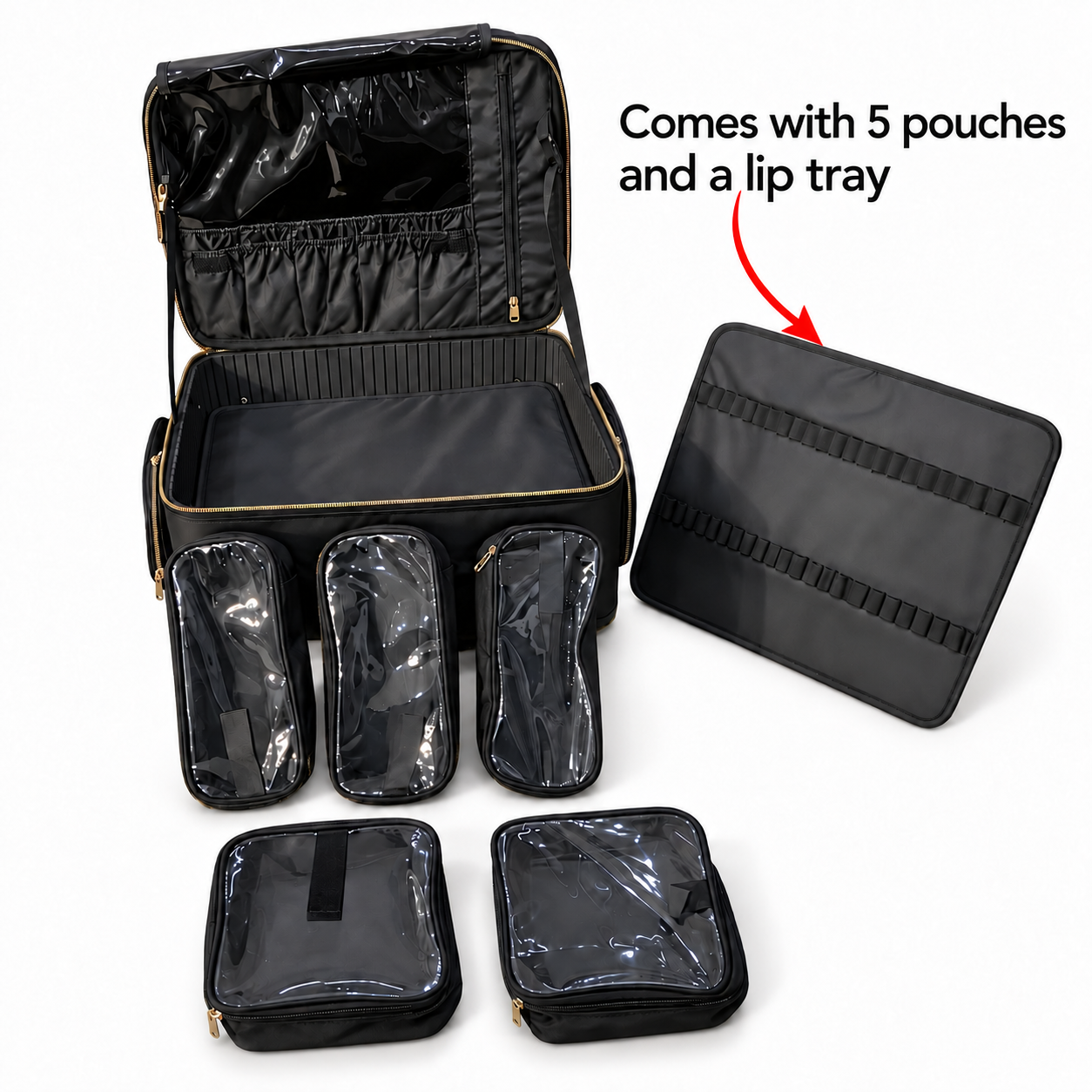 XXXL Double Zipper Jumbo Makeup Trolley (Premium) | Ace Vanity