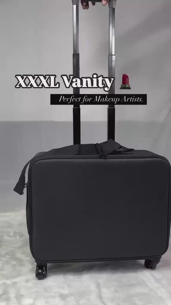 Ace Vanity Original XXXL Makeup Trolley Bag – Professional Soft Case Artist Trolley
