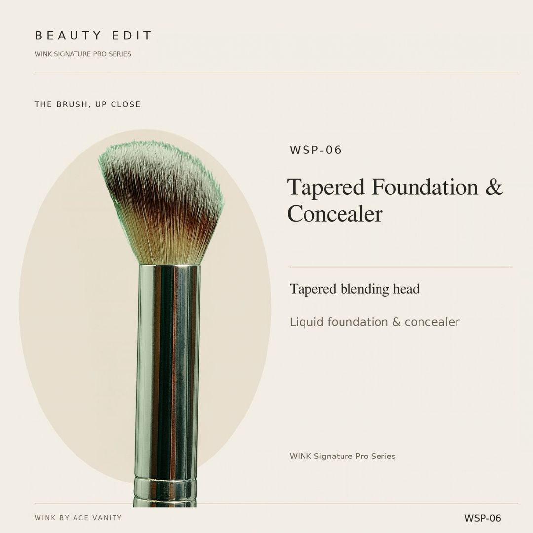 WSP-06 Tapered Foundation & Concealer — brush detail