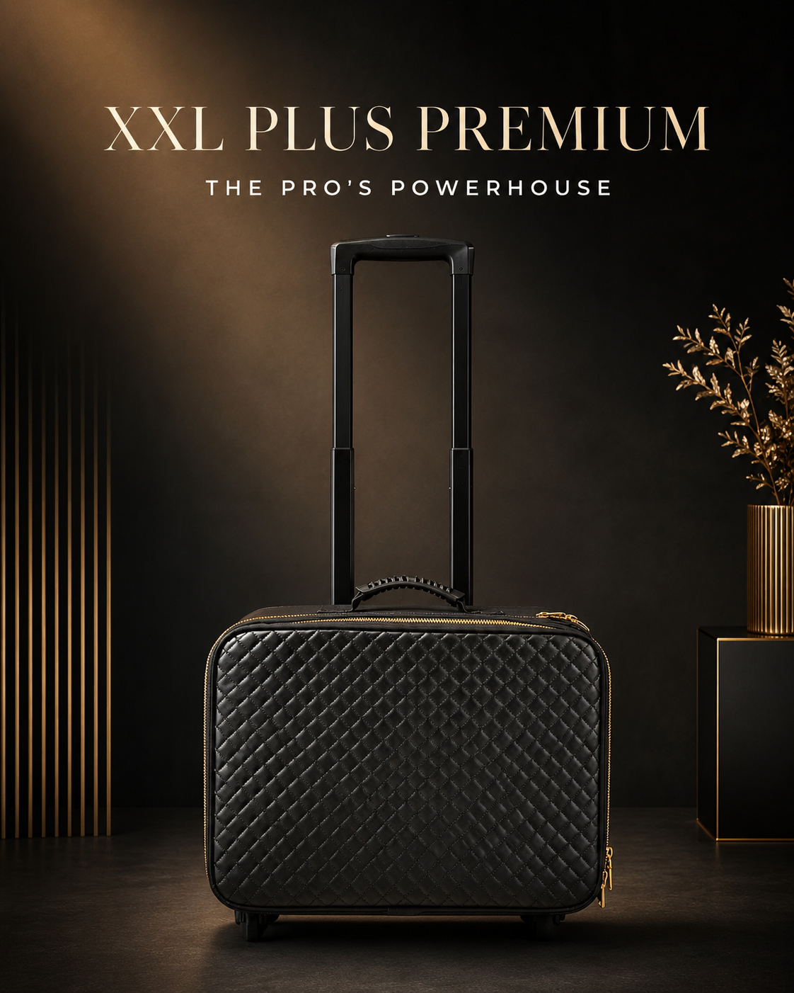 XXL Plus Trolley Premium front view with telescopic handle