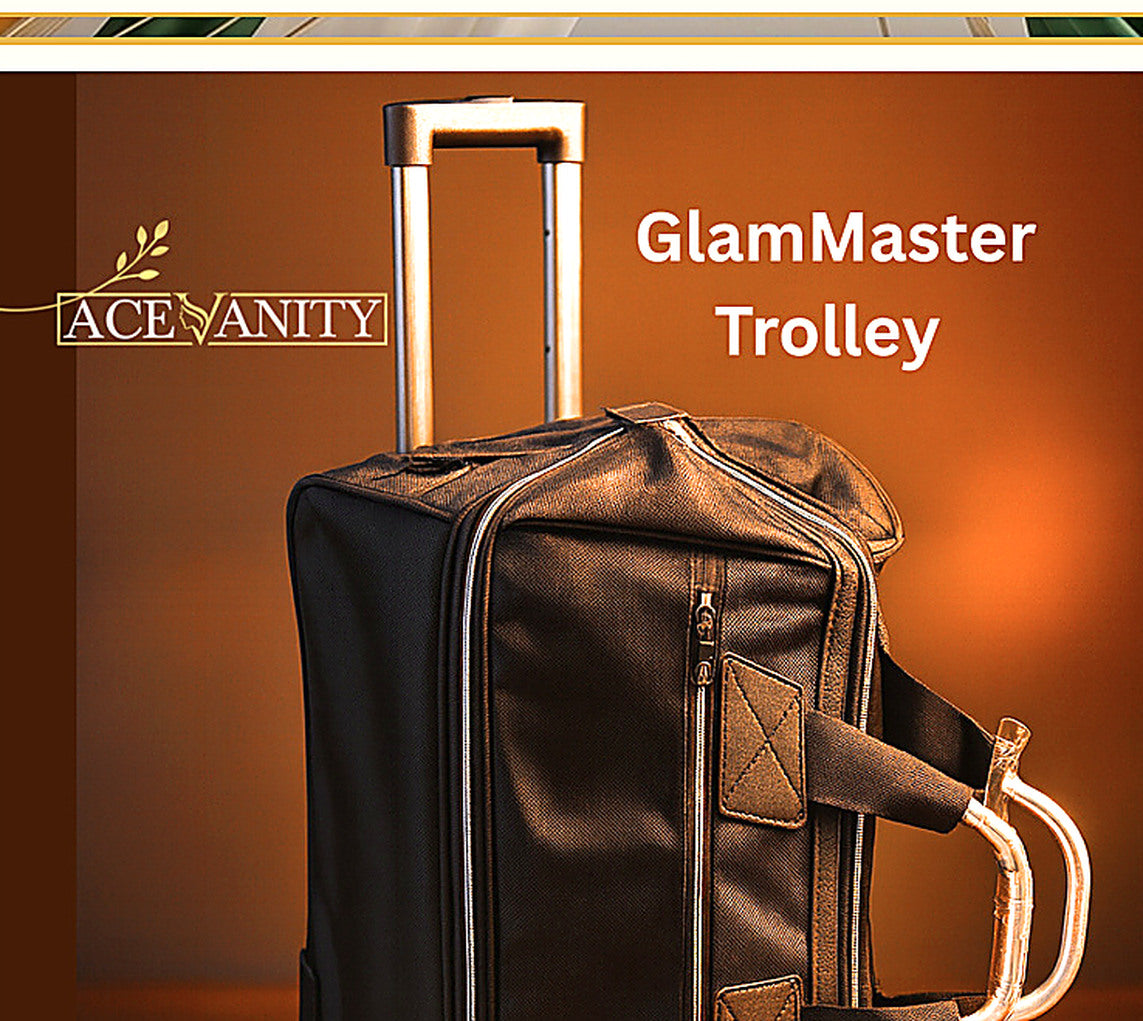 GlamMaster Trolley – Professional Makeup & Hair Vanity on Wheels